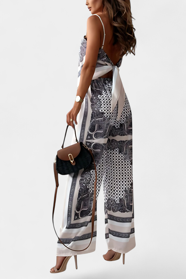 Conjunto Verano Paisley Con Tiras Exclusivo Estilo Audaz