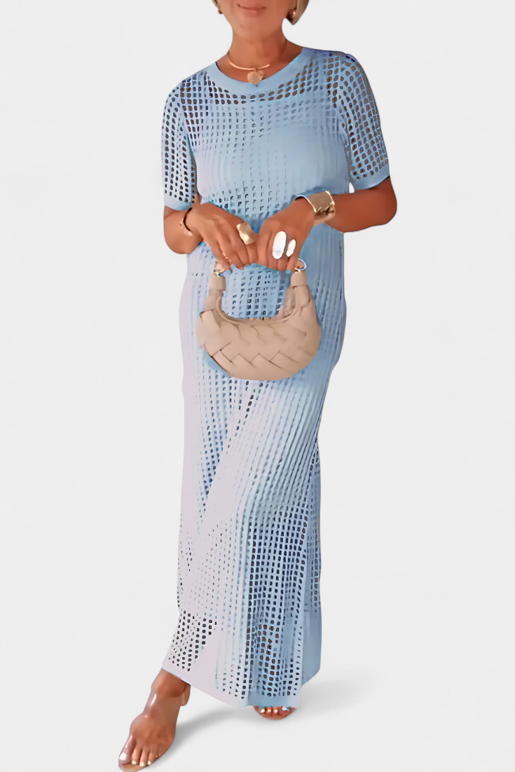 Balbina Vestido Dos Piezas Con Cuello Barco Chic Ligero