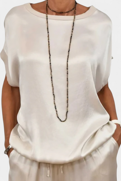 Conjunto Primavera Dos Piezas Con Blusa Fluida Y Listo