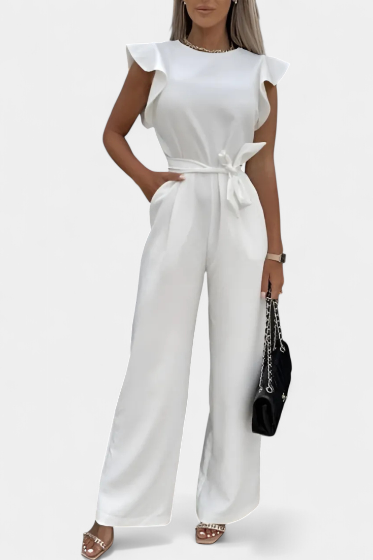 Mono Chic Sin Mangas Con Lazo Exclusivo Y Volantes
