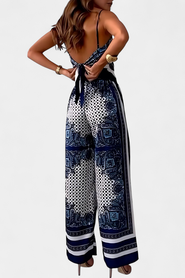 Conjunto Verano Paisley Con Tiras Exclusivo Estilo Audaz