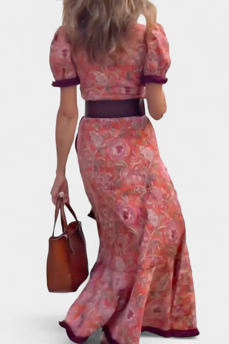 Louisa Vestido Asimétrico Manga Abullonada Muy Chic