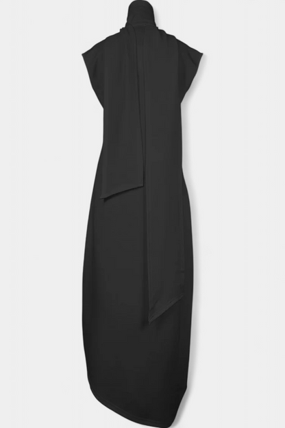 Vestido Asimétrico Con Botones Dorados Para Deslumbrar