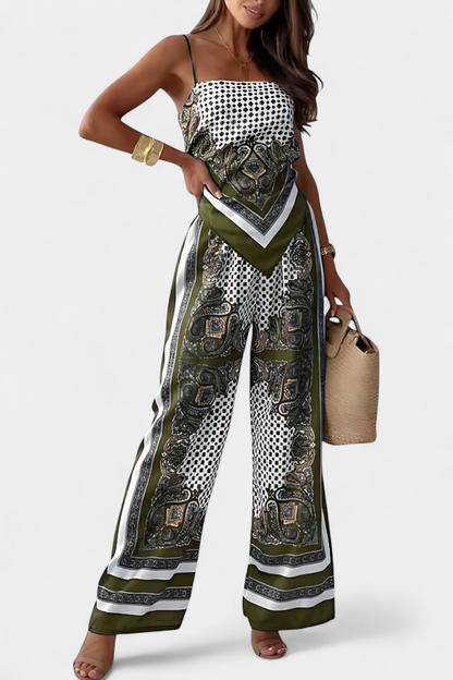 Conjunto Verano Paisley Con Tiras Exclusivo Estilo Audaz