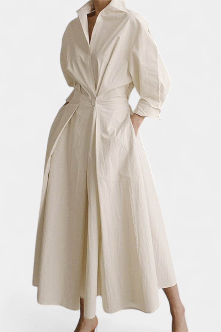 Vestido Miriam Maxi Manga Larga Tejido Premium Limitada