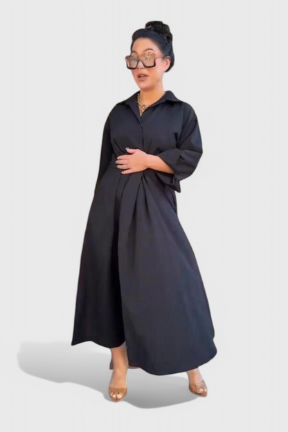 Vestido Maxi Con Solapa Listo Para Deslumbrar En Eventos