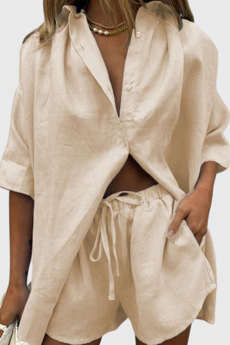 Conjunto Anika Dos Piezas Algodón Ligero Sin Arrugas Chic