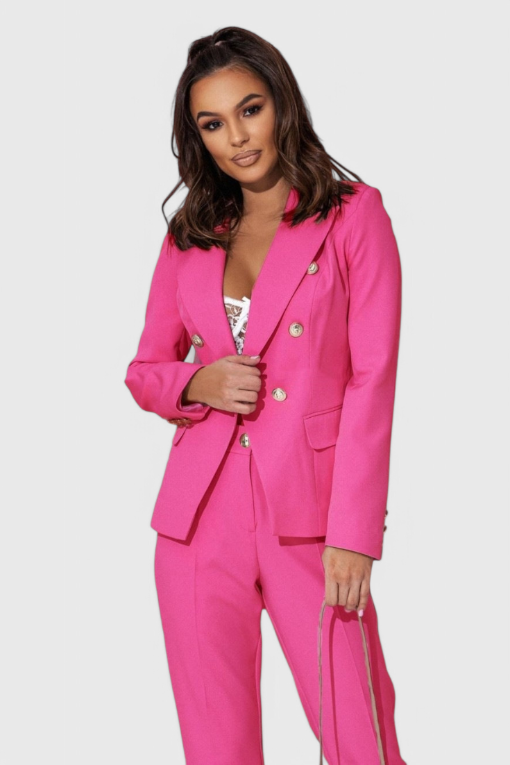 Conjunto Rosalind Blazer Entallado y Pantalones Slim Brilla