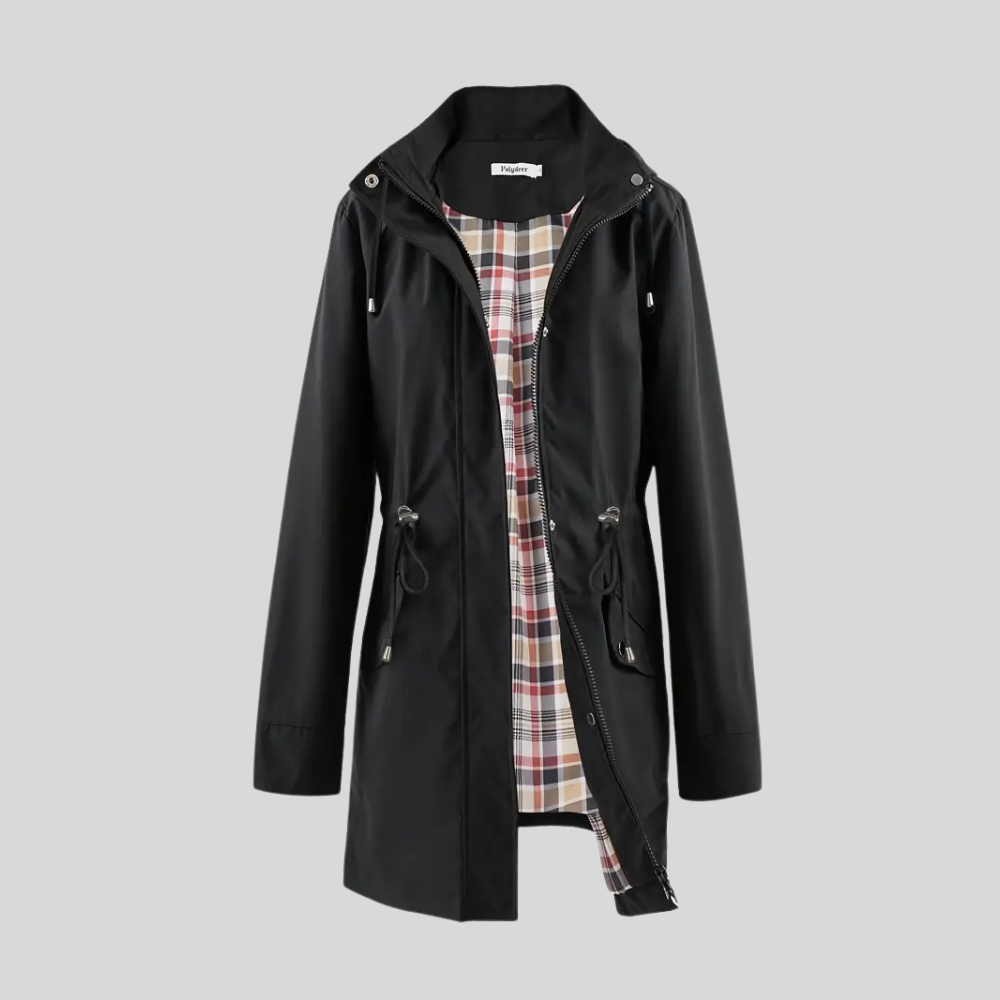 Abrigo De Lluvia A Medida Tejido Impermeable Chic Práctico
