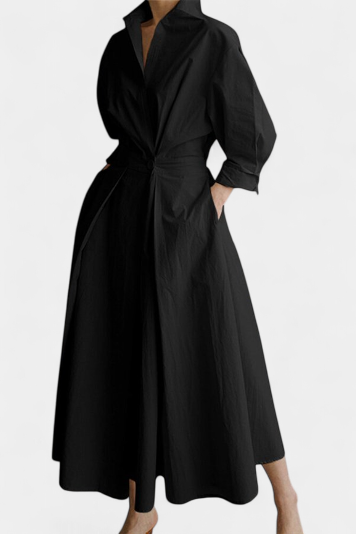 Vestido Miriam Maxi Manga Larga Tejido Premium Limitada