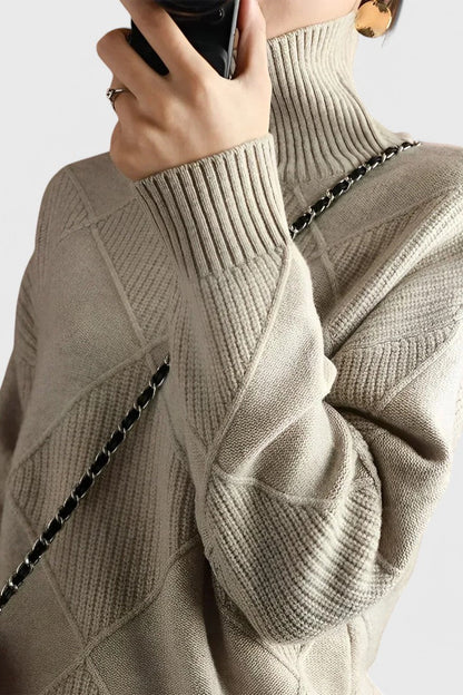 Jersey Cuello Alto Suave Abrazo De Estilo Edición Limitada