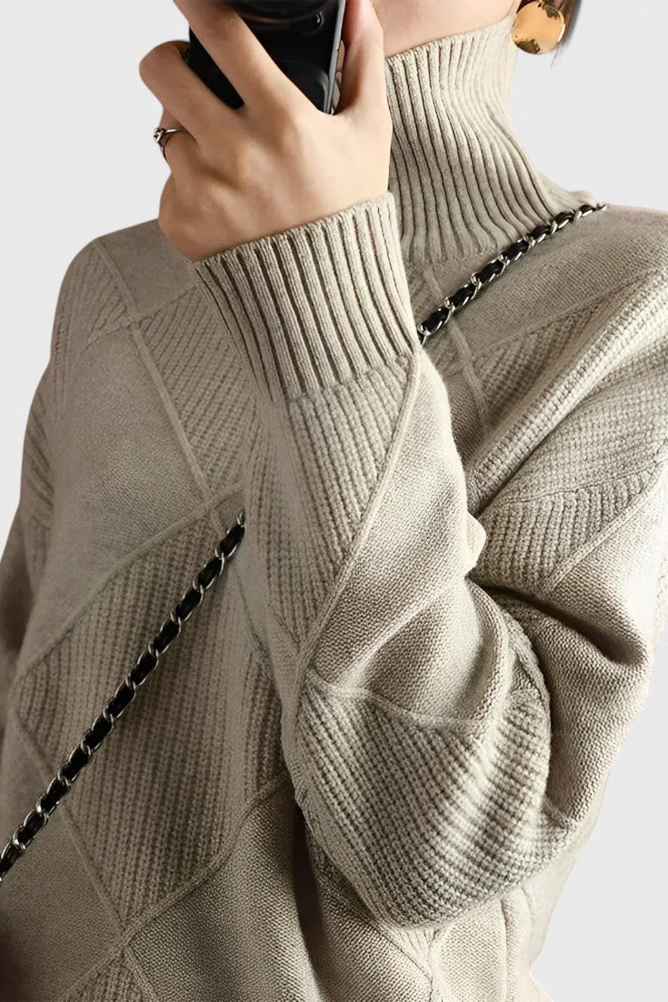 Jersey Cuello Alto Suave Abrazo De Estilo Edición Limitada