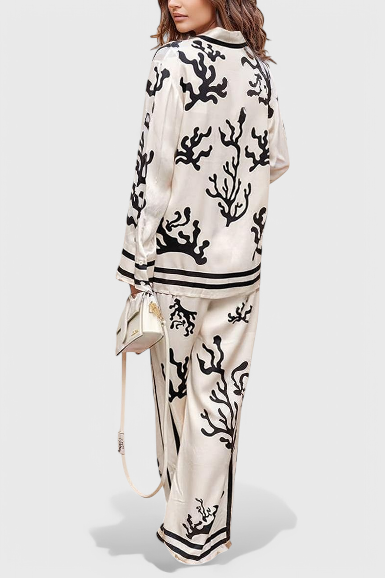 Conjunto Nazaret Pierna Ancha Estampado Artístico Exclusivo