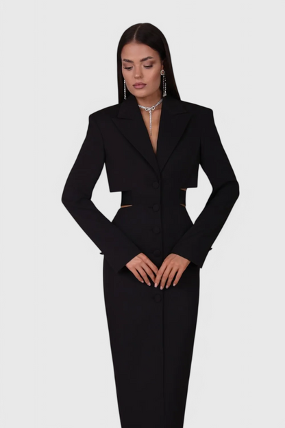 Vestido Blazer Bernice Con Espalda Descubierta Divertido