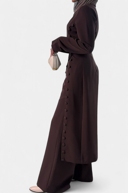 Conjunto Melissa Botones Decorativos Blusa Pantalón Alegre