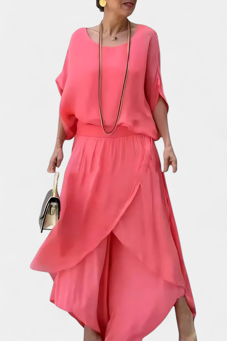 Conjunto Maravilla Fluido Top Holgado y Falda Vaporosa