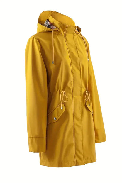 Abrigo De Lluvia A Medida Tejido Impermeable Chic Práctico