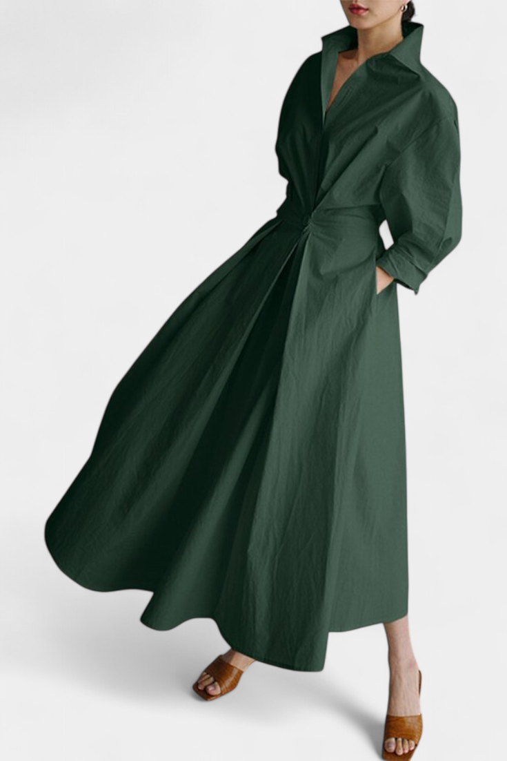 Vestido Miriam Maxi Manga Larga Tejido Premium Limitada