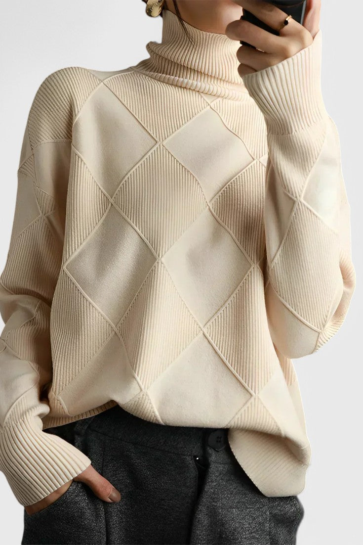Jersey Cuello Alto Suave Abrazo De Estilo Edición Limitada