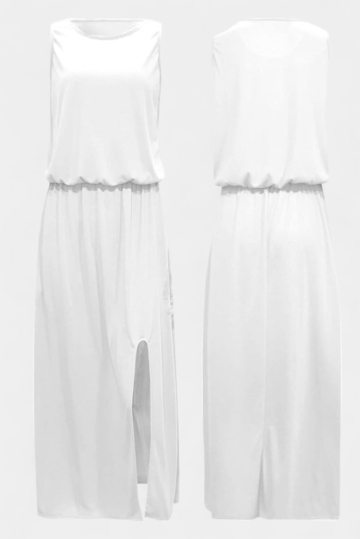 Vestido Dianne Sin Mangas Con Abertura Lateral Divertido