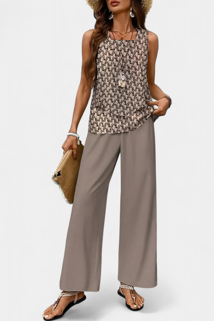 Conjunto Martina Boho Chic Con Estampado Artístico