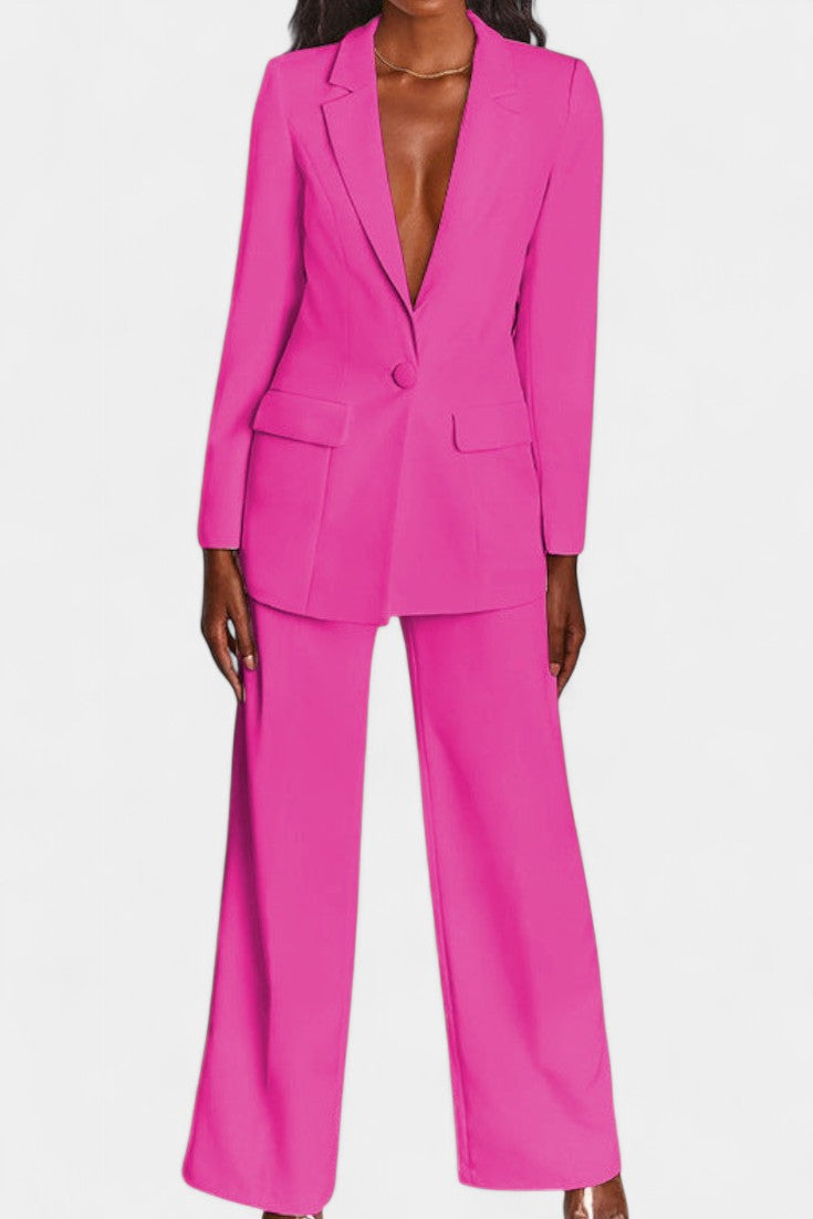 Conjunto a Medida Blazer y Pantalones de Pierna Ancha