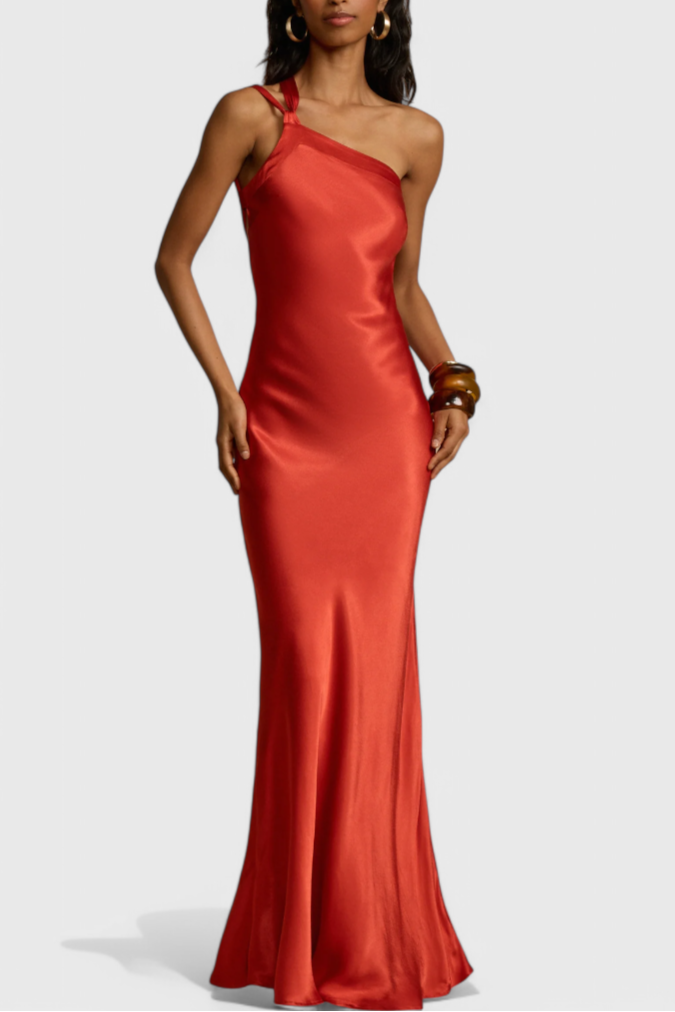 Vestido Maxi Brillante Lucra Con Espalda Descubierta