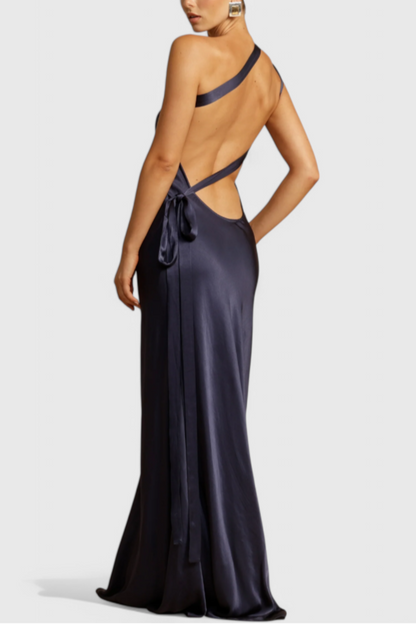 Vestido Maxi Brillante Lucra Con Espalda Descubierta