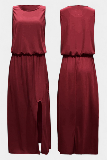 Vestido Dianne Sin Mangas Con Abertura Lateral Divertido