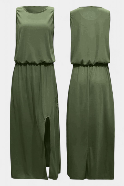 Vestido Dianne Sin Mangas Con Abertura Lateral Divertido