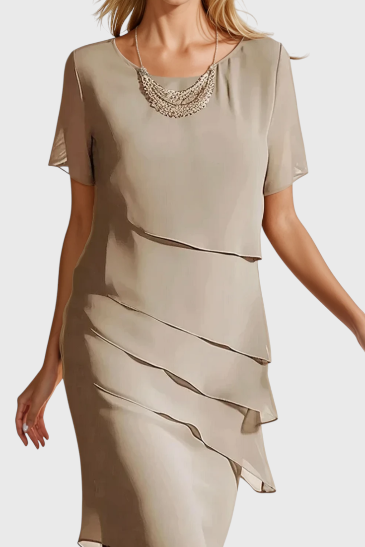 Vestido Mia Con Flecos Chic Gasa Algodón Edición Limitada