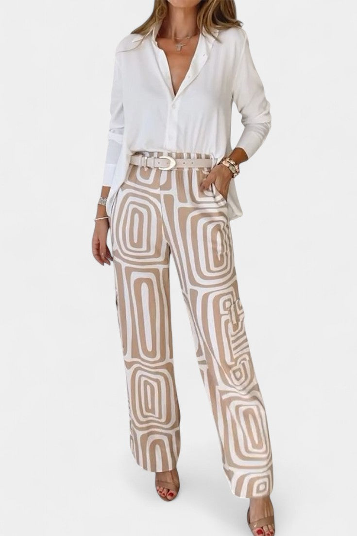Conjunto Calla Dos Piezas Manga Larga Estilo Chic Exclusivo