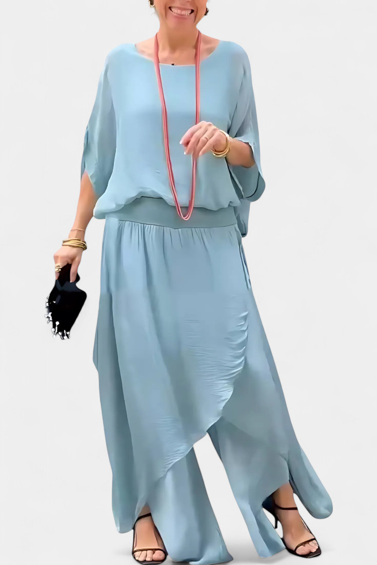 Conjunto Maravilla Fluido Top Holgado y Falda Vaporosa