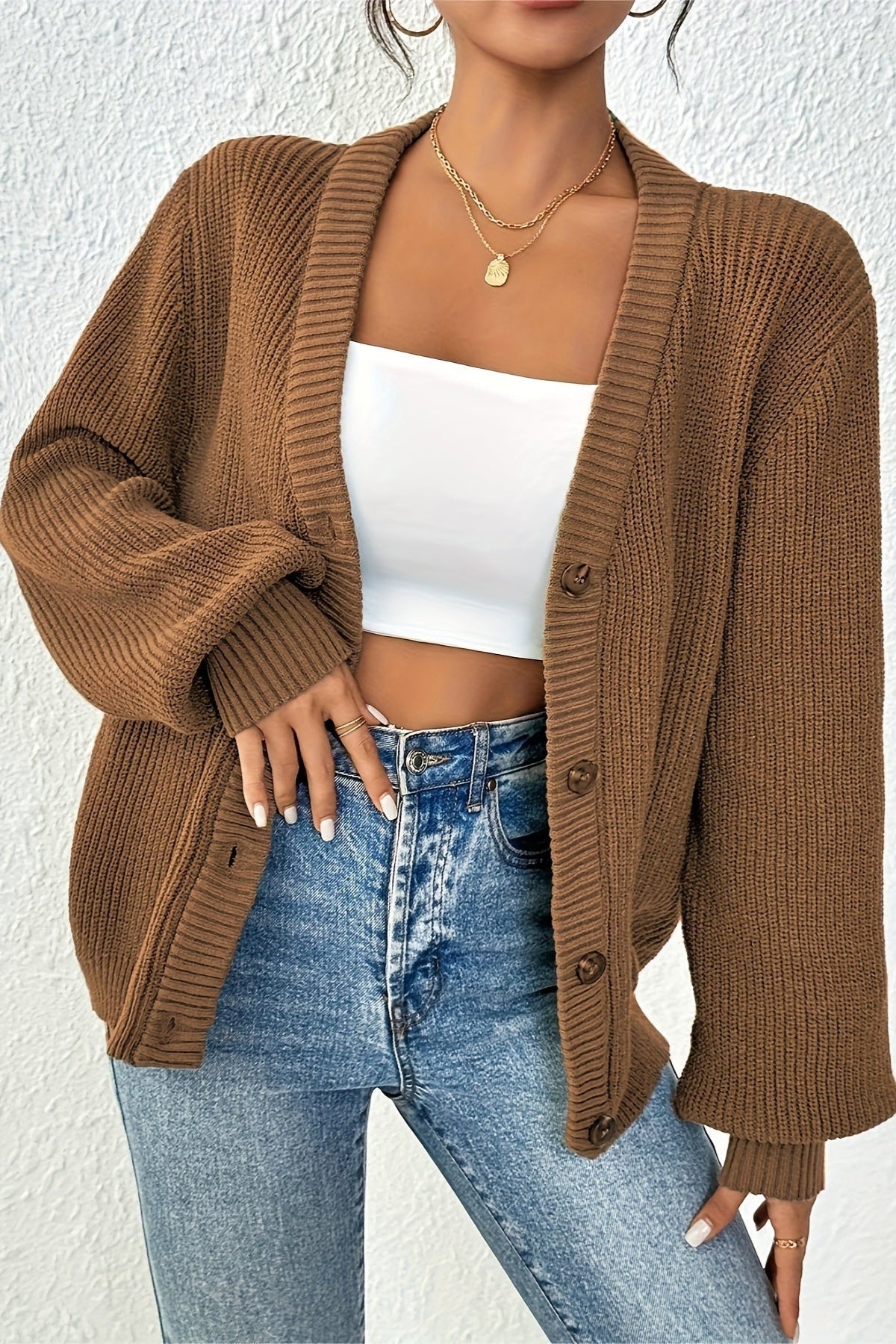 Cardigan Liana Oriana Ligero Con Corte Abierto Chic