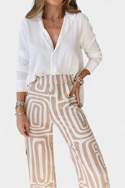Conjunto Calla Dos Piezas Manga Larga Estilo Chic Exclusivo