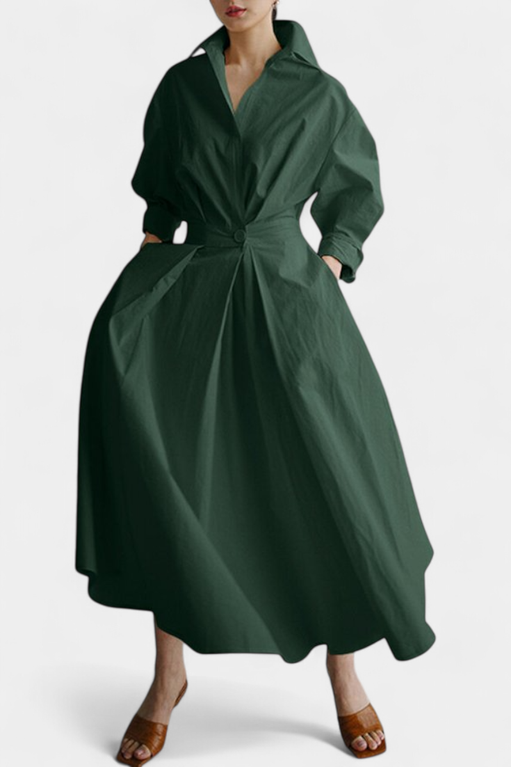 Vestido Miriam Maxi Manga Larga Tejido Premium Limitada