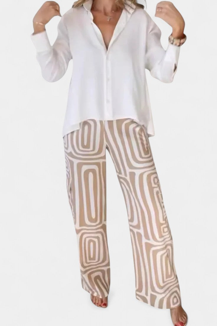Conjunto Calla Dos Piezas Manga Larga Estilo Chic Exclusivo