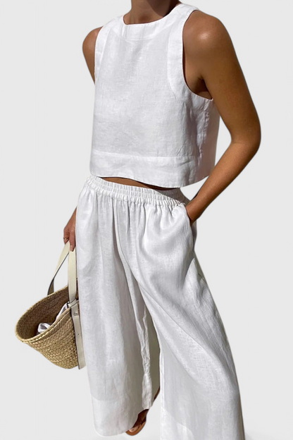 Conjunto Minimalista Algodón Y Lino Divertido Y Chic