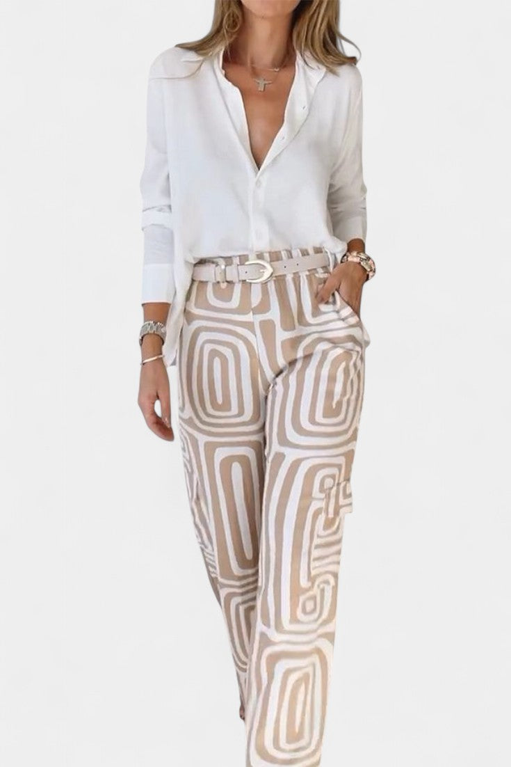 Conjunto Calla Dos Piezas Manga Larga Estilo Chic Exclusivo