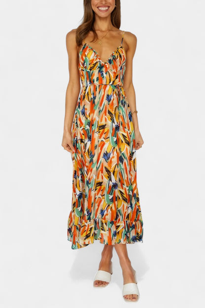 Vestido Midi Impresión Vibrante para Días Brillantes