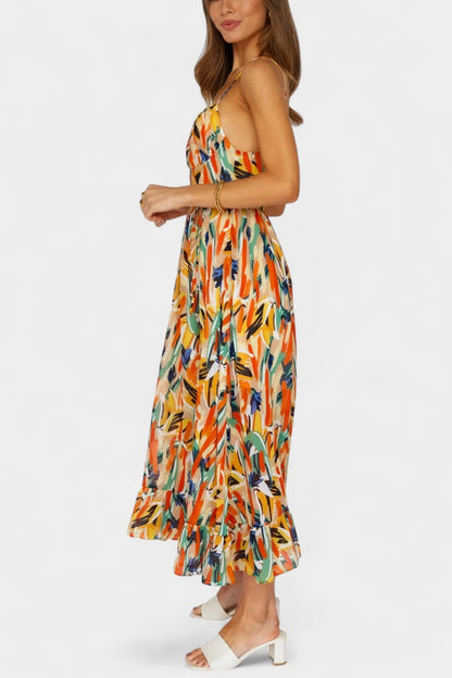 Vestido Midi Impresión Vibrante para Días Brillantes