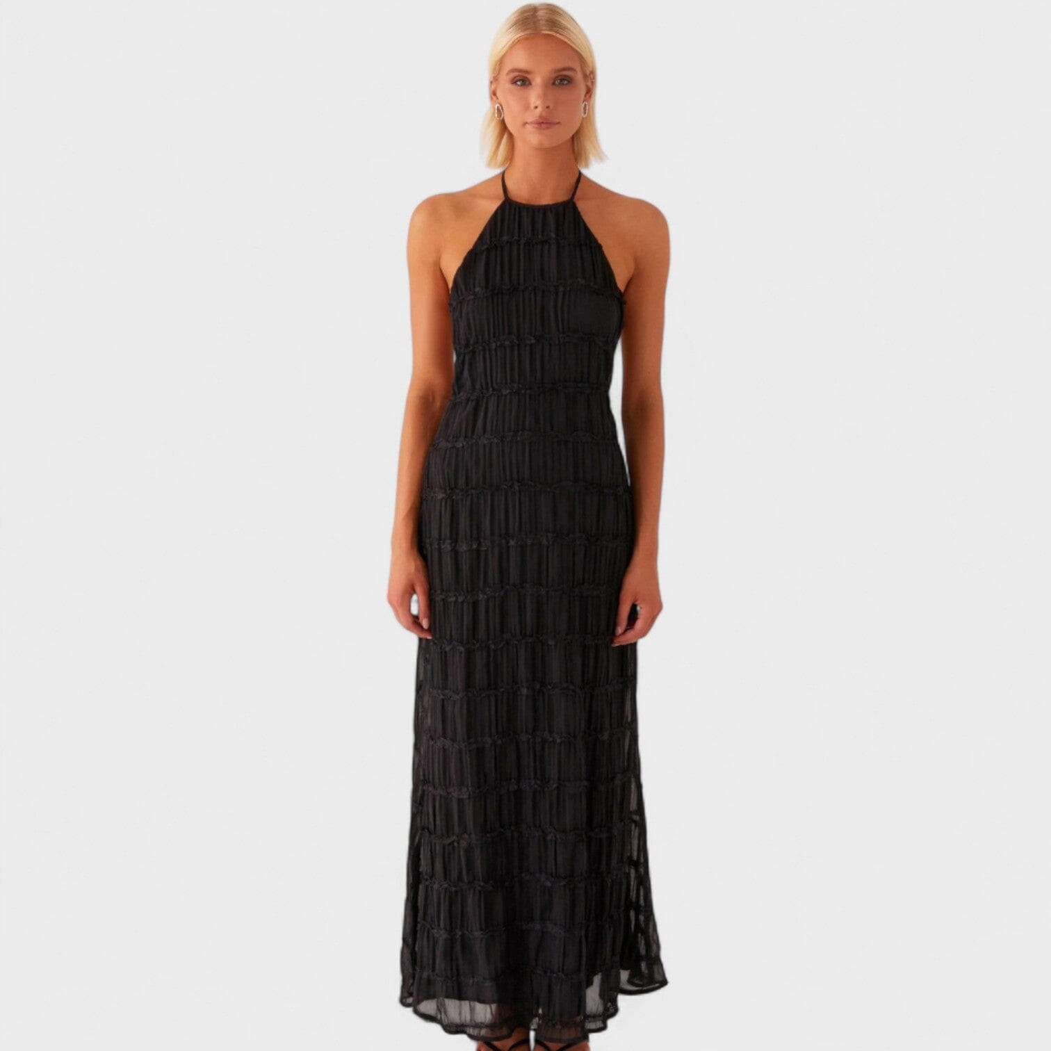 ADELINE - VESTIDO LARGO CON CUELLO HALTER ADELINE - VESTIDO LARGO CON CUELLO HALTER Rita Negro S 