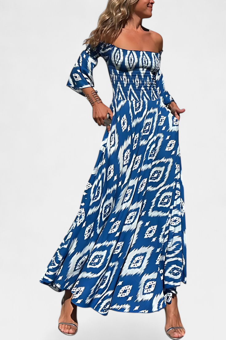 Vestido Floral Edición Limitada Coqueto Escote Off Shoulder