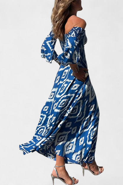 Vestido Floral Edición Limitada Coqueto Escote Off Shoulder