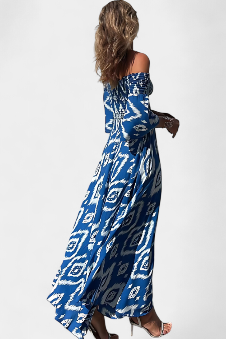 Vestido Floral Edición Limitada Coqueto Escote Off Shoulder