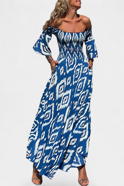Vestido Floral Edición Limitada Coqueto Escote Off Shoulder