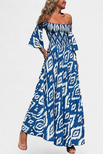 Vestido Floral Edición Limitada Coqueto Escote Off Shoulder