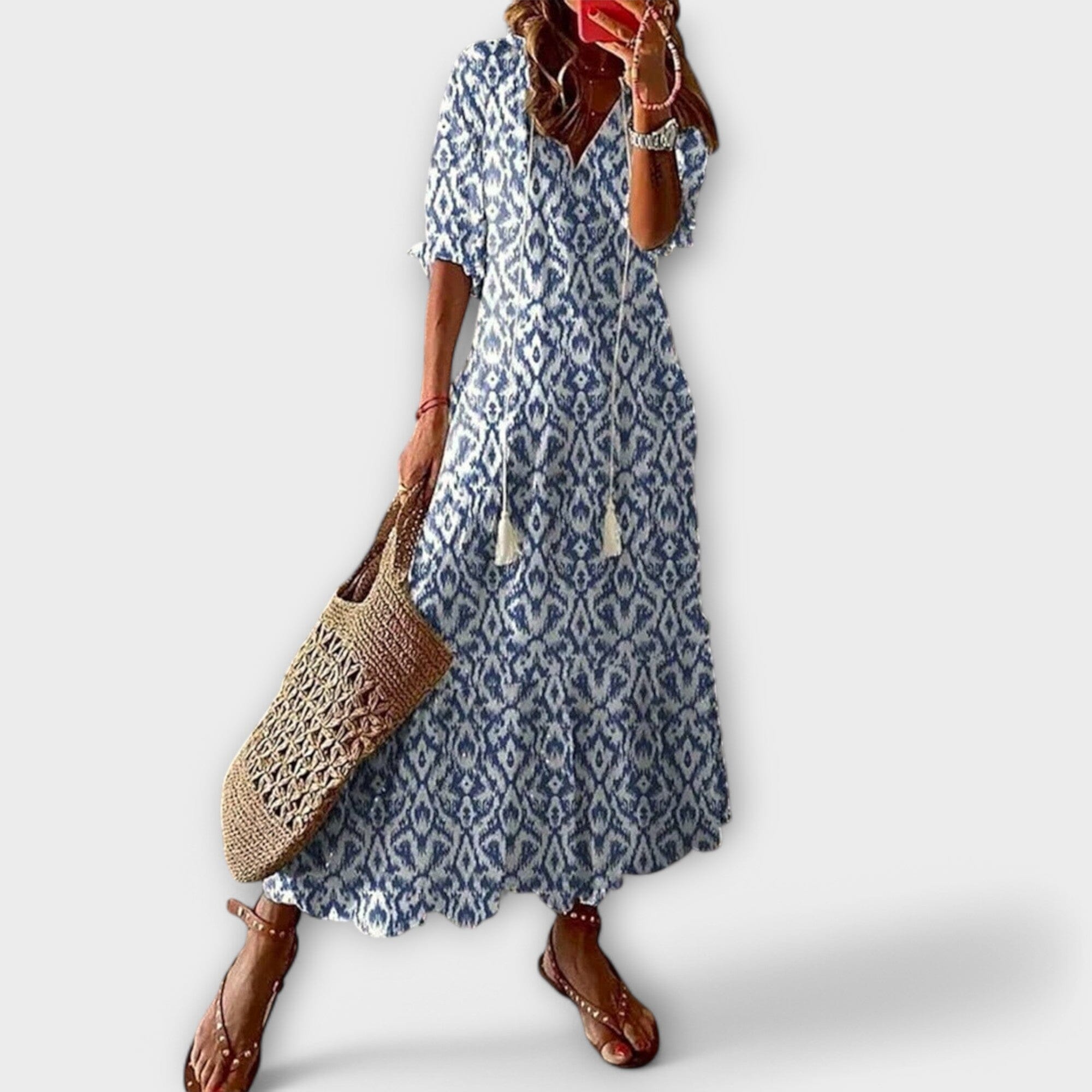 Bettina – Vestido largo bohemio Bettina – Vestido largo bohemio A minha loja Himmelblau XS 