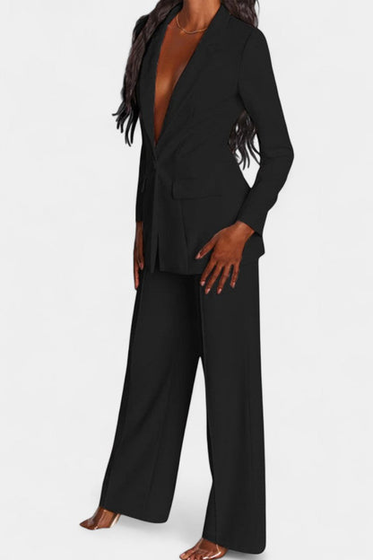 Conjunto a Medida Blazer y Pantalones de Pierna Ancha