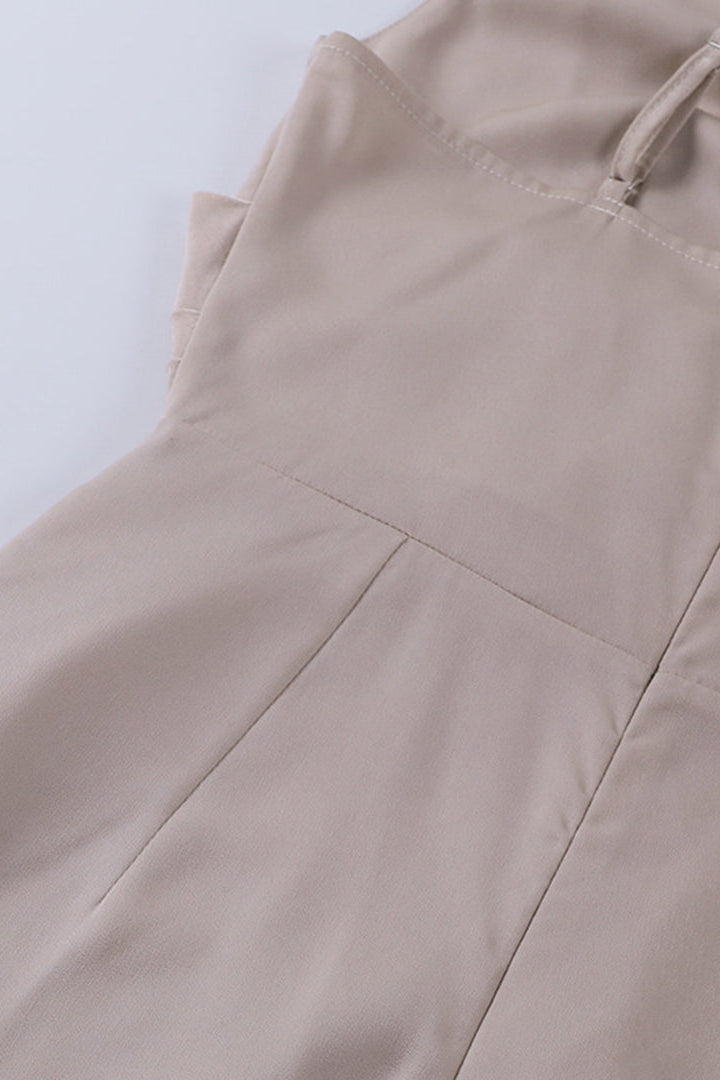 Vestido Seda Elina Brilla Con Escote En V Espagueti